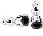 CCO - CRM diversity Cercei eleganti pentru barbati, Round Zircon, CRM, argintii (328)