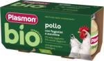 Plasmon БИО пюре пиле със зелен фасул и тиквички 6м+ 2х80г - bubu