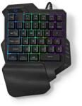 NEDIS Tastatura Gaming pentru o singura mana, RGB, taste iluminate, US, negru, Nedis (GKBDS110BK)
