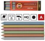 KOH-I-NOOR Mine grafit 5, 6mm set 6 culori metalizate, Koh-I-Noor (K4380)
