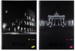 Elisa Caiet A4 70 file cu spirala, coperta 300g/mp, Elisa Cities By Night (EP-060569)