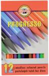 KOH-I-NOOR Creioane colorate fara lemn Koh-I-Noor Progresso set 12 culori (K8756-12)