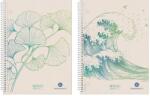 Herlitz Caiet A5 70 file cu spirala, hartie reciclata, Herlitz GREENline, matematica (50033492)