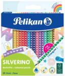 Pelikan Creioane colorate Pelikan 24 culori triughiulare Silverino (700665)