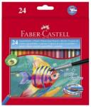 Faber-Castell Creioane colorate acuarela Faber-Castell 24 culori + pensula (FC114425)