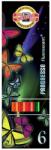 KOH-I-NOOR Creioane colorate fara lemn Koh-I-Noor Progresso Fluorescent set 6 culori (K8741-06)