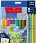 Faber-Castell Creioane colorate acuarela 18+6 culori Faber-Castell Grip 2001 Dinozauri (FC201546)