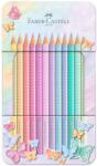 Faber-Castell Creioane colorate 12 culori Faber-Castell Sparkle Pastel, cutie metalica (FC201910)