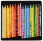 KOH-I-NOOR Creioane colorate multicolor fara lemn Koh-I-Noor Magic 3 in 1 Progresso, 24 buc. /set, cutie metal (K8774-24)