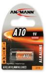 ANSMANN A10 Alkáli elem, 9V, Buborékcsomagolás, 1 db (ANSBATA10)
