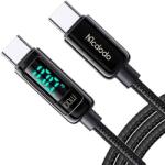 Mcdodo Cablu de date Mcdodo Type-C la Type-C Digial Display, Super Fast Charging, 100W, 1.2m, Negru
