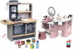 Smoby Set măsuța cosmetică și bucătărie cu sunete My Beauty Center 3in1 Smoby cu alimente și uscător electric (SM320256-9)