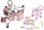 Smoby Set măsuța cosmetică cu cărucior de servit My Beauty Center 3in1 Smoby și florărie pentru realizarea florilor (SM320256-13)