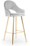  GODA L Bárszék Kárpitozott Szürke Arany Lábakkal 70cm