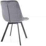  Monti Velvet Bársony Étkezőszék Szürke Steppelt