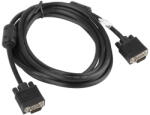 Lanberg VGA M/M duplán árnyékolt ferrit fekete kábel, 3m