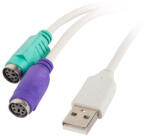 Lanberg Usb-a(m) 2.0-2x Ps/2 Adapter Fehér