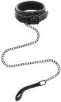 SuperLove Collar with Leash Vegan Leather Black