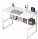 Muvu Számítógépasztal Loft Asztal Fehér Ifjúsági Polccal Modern 100 CM (BIURKO MŁODZIEŻOWE Z REGAŁEM LOFT)