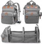  Baba pelenkázó táskák pelenkázó állomással, vízálló pelenkázó táska hátizsák (bghdftjrtyuktu)