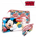 Disney Tolltartó Tasak Óvodai Iskolába Háromrekeszes Színes Mickey Egér (440148)