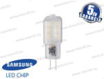 V-TAC SKU-242 Led lámpa G4 1, 5W 6400K 300° sug. szög 100lm 12V DC Samsung Chip 5év garancia (242)