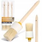 TRCR 3x Ecset Kerek 50 mm Festmény Falfesték Bútor Festék Fa Z1-T (SE030107603)