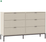 INTERMEBLE ONTARIO 6 Fiókos Komód Kasmír Színben. 150 cm