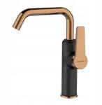 Kuchinox Mosdó Csaptelep Fekete Rozé Arany Mozgatható (BQI 825D)