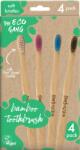The Eco Gang Adult Bamboo fogkefe - 4 db-os csomag - 4 darab
