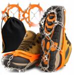  Cipő Kramponok Tüskék Csúszásgátló Láncok Jég Túrabetétek (2149)