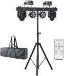  FTS PartyBar Pro 5in1 - Mozgófejes DJ Fényszett Lézerrel és Állvánnyal - fenytechnikashop