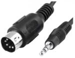 BQ CABLE Cablu DIN 5pini mufa tata la Jack 3.5 mm mufa tata 1.5m negru BQ CABLE (CABLE-441/1.5) - pretexpert