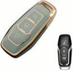  Ford 3 gombos smart kulcs TPU tok zöld arany (TFO055AZO)