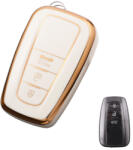  Toyota 3 gombos smart kulcs TPU tok fehér arany (TTO113AFH)
