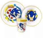  Sonic a sündisznó csúszásmentes étkészlet, micro műanyag szett (JVL66681)