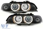 KITT Lightning Első lámpák BMW E39 95-00 _ körgyűrűk _ fekete (SWB07DB)
