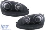 KITT Xenon Look Első lámpák RHD Volkswagen Golf V (2003-2007) GTI R32 fekete Kiadás (HLVWG5GTIBRHD)