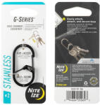 NITE IZE Karabína G-Series #2 Dual Chamber - black (GS2-01-R6)