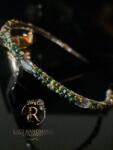 Radi handmade Диадема със сигнално зелени кристали и камъни (941)
