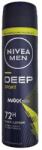Nivea men deodorant spray deep sport maxx tech 150ml 72h black carbon antibacterien