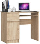 Brius Birou computer pal sertar dulap raft tastatura stanga, 90x50x77 cm, design modern, stejar sonoma (AK-38161443)