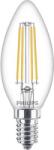 Philips 76219300 LED EEK E (A - G) E14 Gyertya forma 6.5 W = 60 W Melegfehér (Ø x H) 3.5 cm x 9.7 cm 1 db (76219300) (76219300)