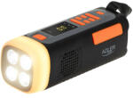 Adler Аварийно радио Adler AD 1920, Соларен панел/Ръчно динамо/USB-C, 4500 mAh, Bluetooth, LED дисплей, Черен/Оранжев (AD 1920) Будилник