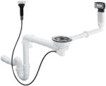 Hansgrohe - Set automat de scurgere și preaplin pentru chiuvetă simplă din granit, crom 43937000 (43937000)