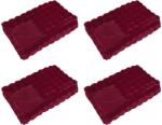 vidaXL Műnyúl szőrmés takaró Olite 4 pcs Bordeaux piros 220 x 240 cm (42021855)