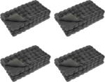 vidaXL Csúszásgátlós műnyúl takaró Olite 4 db Sötétszürke 130 x 150 cm 42021805 (42021805)