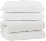 vidaXL Paplan párnával 3 pcs Fehér Mikroszálas 3378153 (3378153)