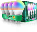 NOUS Set 4 becuri LED RGB inteligente Nous P3Z, ZigBee, E27, 9W, 810 lm, lumina alba si colorata, clasa energetica F (P3Z-4P)