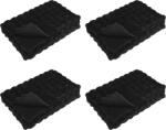 vidaXL Műnyúl szőrmés takaró Olite 4 pcs Fekete 220 x 240 cm (42021839)